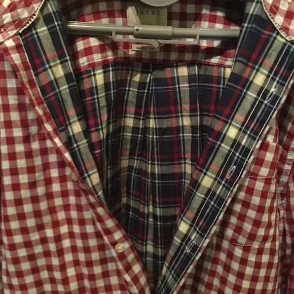 Gingham button down men’s Jach’s shirt size L - Picture 2 of 5